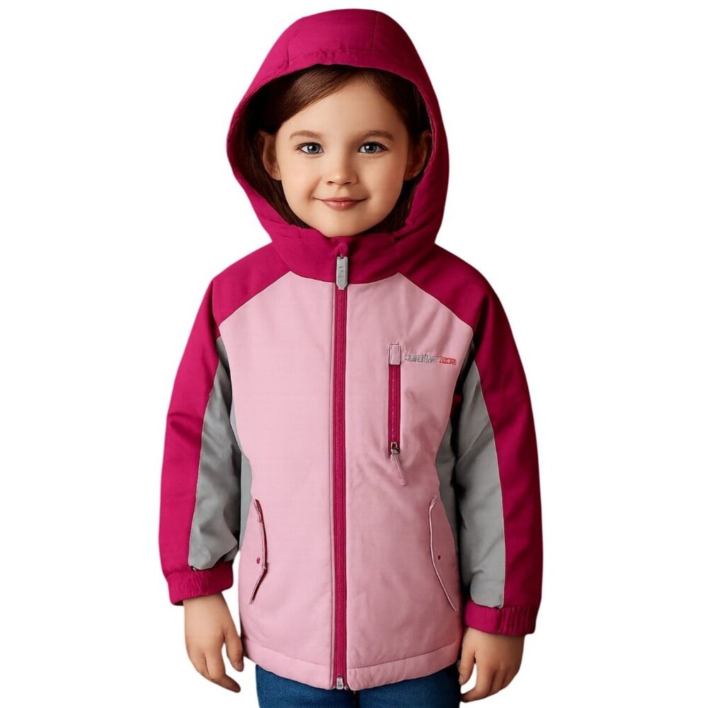 Swiss Tech Pink Jacket Coat Windbreaker Raincoat Parka Kids Youth XSMALL 4/5